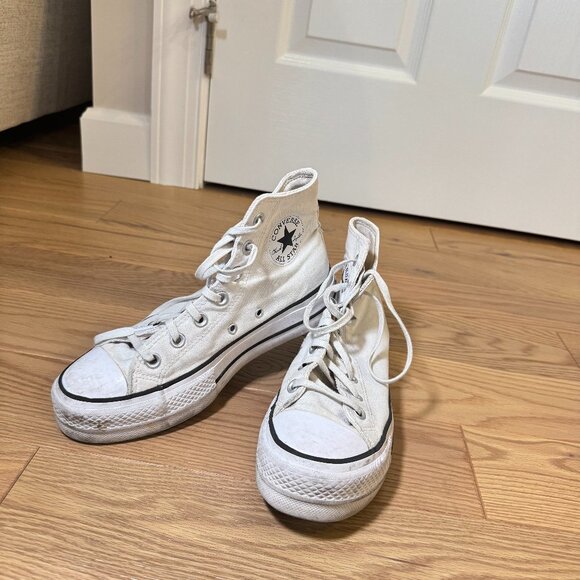 Converse: White Platform Shoes - Picture 1 of 1